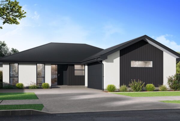 KAD Build house and land packages exterior view of Anchor Bay house design Canterbury, New Zealand